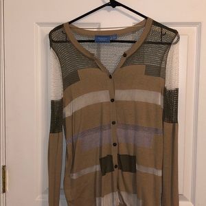 Multi colored brown cardigan